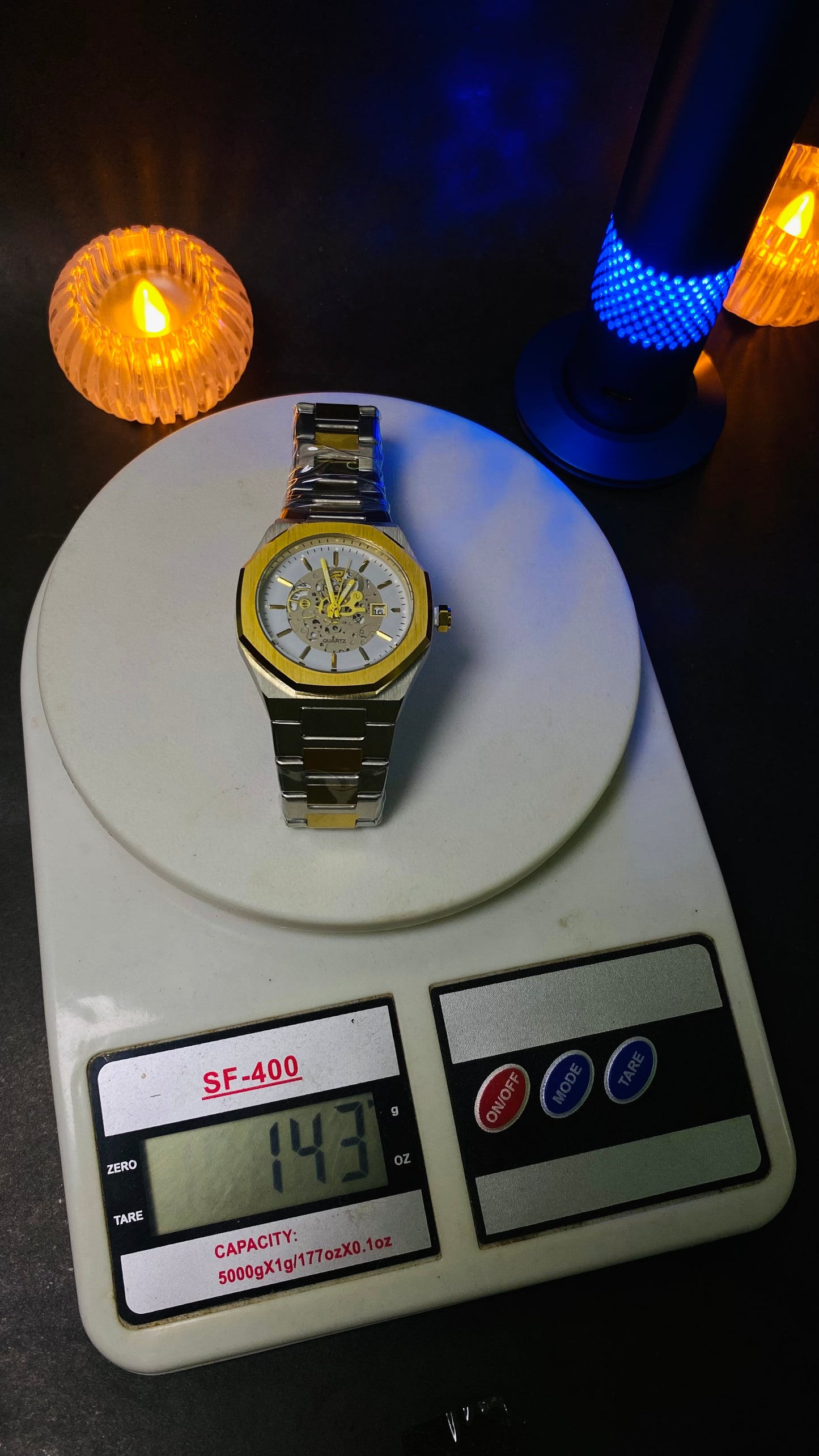 Two-Tone Skeleton Watch