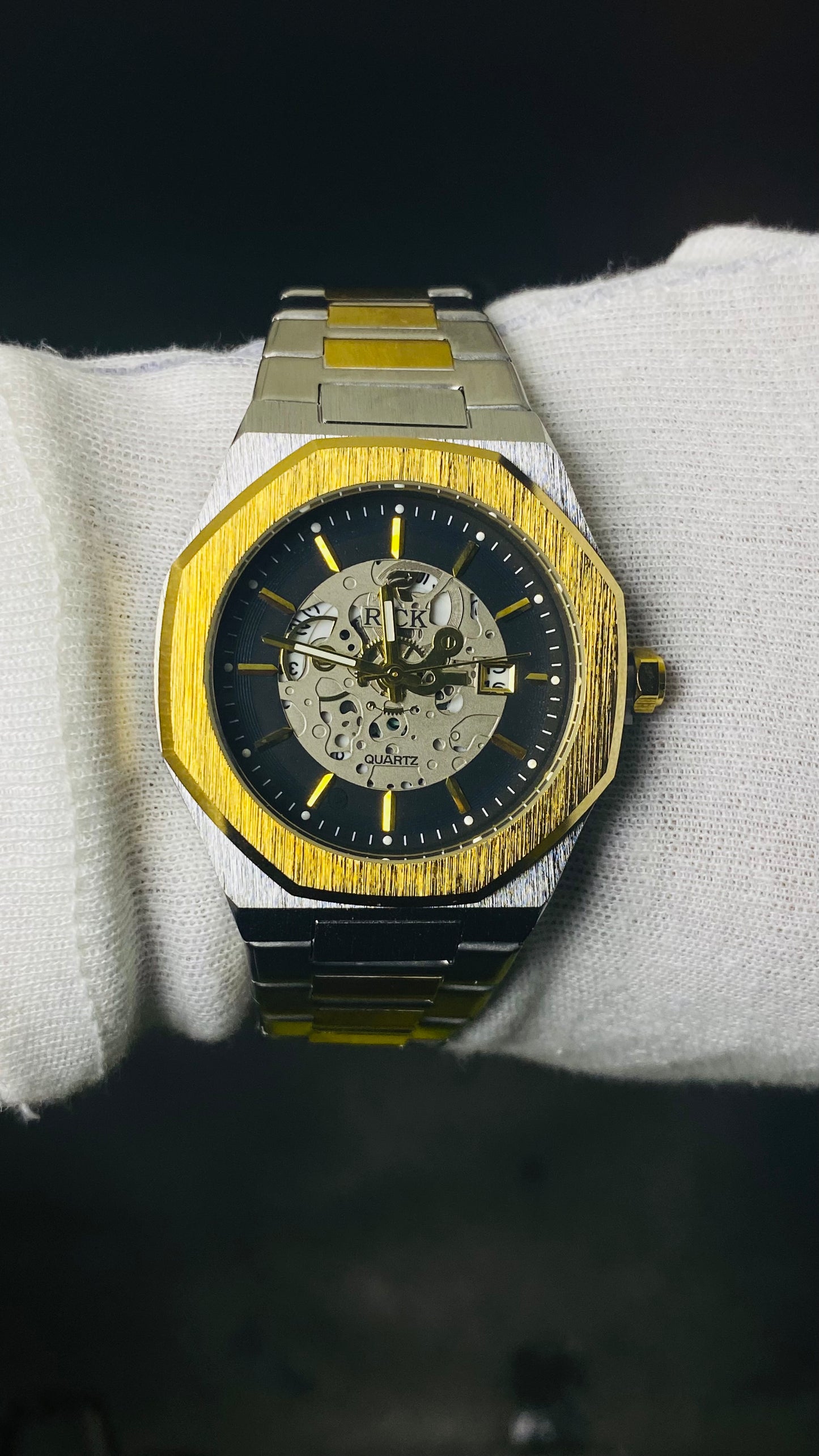 Two-Tone Skeleton Watch