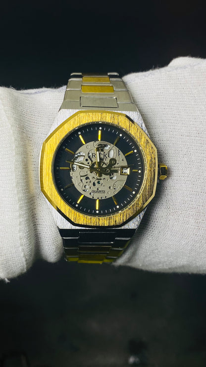 Two-Tone Skeleton Watch