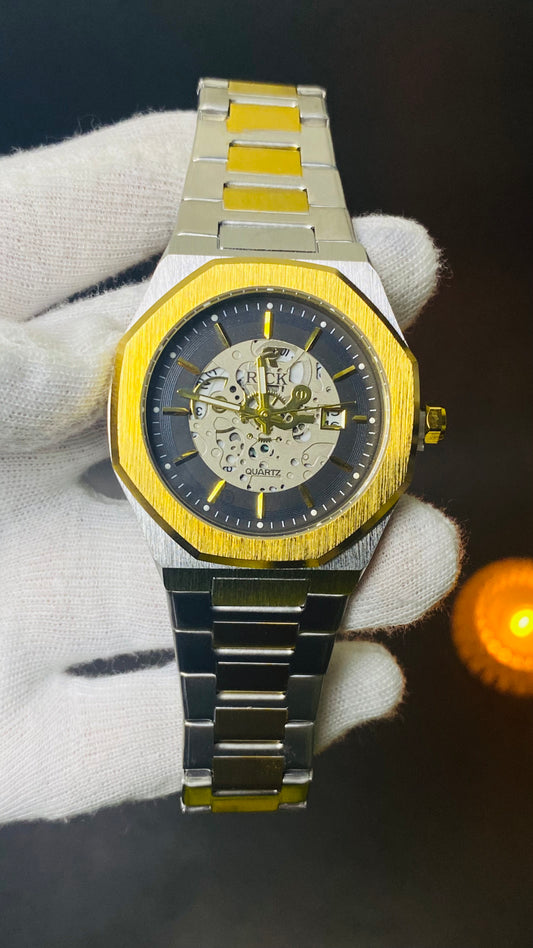 Two-Tone Skeleton Watch