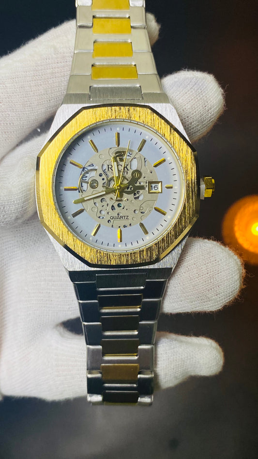 Two-Tone Skeleton Watch