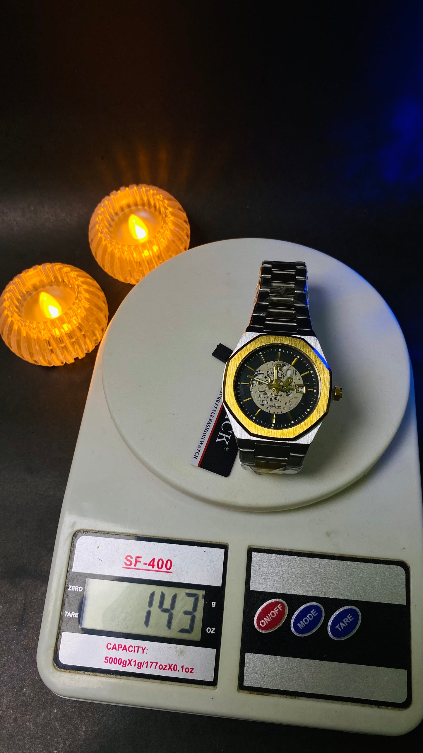 Two-Tone Skeleton Watch